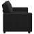 Sofa 2-osobowa, czarna, 140 cm, tapicerowana aksamitem