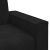 Sofa 2-osobowa, czarna, 140 cm, tapicerowana aksamitem