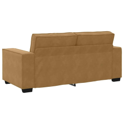 Sofa 2-osobowa, brązowa, 140 cm, tapicerowana aksamitem