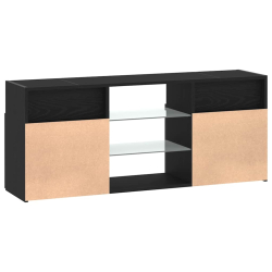 Szafka pod TV z oświetleniem LED, czarny dąb, 120x30x50 cm