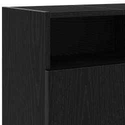 Szafka pod TV z oświetleniem LED, czarny dąb, 120x30x50 cm