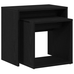 Stoliki kawowe, 2 szt., czarny dąb, materiał drewnopochodny