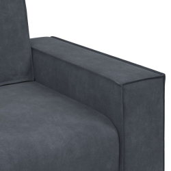 Sofa 2-osobowa, ciemnoszary, 140 cm, tapicerowana aksamitem