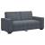 Sofa 2-osobowa, ciemnoszary, 140 cm, tapicerowana aksamitem