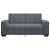Sofa 2-osobowa, ciemnoszary, 140 cm, tapicerowana aksamitem