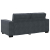 Sofa 2-osobowa, ciemnoszary, 140 cm, tapicerowana aksamitem