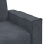 Sofa 2-osobowa, ciemnoszary, 140 cm, tapicerowana aksamitem