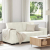 Sofa 2-osobowa, kremowy, 140 cm, tapicerowana aksamitem
