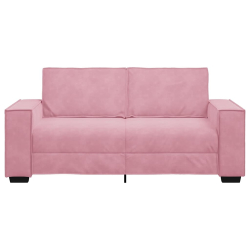 Sofa 2-osobowa, różowy, 140 cm, tapicerowana aksamitem