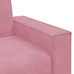 Sofa 2-osobowa, różowy, 140 cm, tapicerowana aksamitem