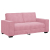 Sofa 2-osobowa, różowy, 140 cm, tapicerowana aksamitem