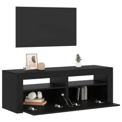 Szafka pod TV z oświetleniem LED, czarny dąb, 120x35x40 cm