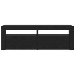 Szafka pod TV z oświetleniem LED, czarny dąb, 120x35x40 cm