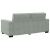 Sofa 2-osobowa, jasnoszara, 140 cm, tapicerowana aksamitem