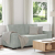 Sofa 2-osobowa, jasnoszara, 140 cm, tapicerowana aksamitem