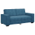 Sofa 2-osobowa, niebieski, 140 cm, tapicerowana aksamitem
