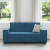 Sofa 2-osobowa, niebieski, 140 cm, tapicerowana aksamitem