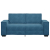 Sofa 2-osobowa, niebieski, 140 cm, tapicerowana aksamitem