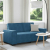 Sofa 2-osobowa, niebieski, 140 cm, tapicerowana aksamitem