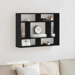 Półka ścienna, czarny dąb, 75x16x55 cm, materiał drewnopochodny