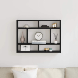 Półka ścienna, czarny dąb, 75x16x55 cm, materiał drewnopochodny