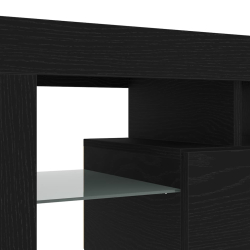 Szafka pod TV z oświetleniem LED, czarny dąb, 140x36,5x40 cm