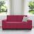 Sofa 2-osobowa, winna czerwień, 140 cm, tapicerowana aksamitem