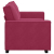 Sofa 2-osobowa, winna czerwień, 140 cm, tapicerowana aksamitem