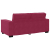 Sofa 2-osobowa, winna czerwień, 140 cm, tapicerowana aksamitem
