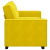 Sofa 2-osobowa, żółta, 140 cm, tapicerowana aksamitem