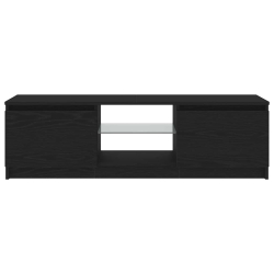 Szafka pod TV z oświetleniem LED, czarny dąb, 120x30x36 cm