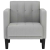 Sofa Fotel z Podłokietnikami Cloud Grey 53 cm Tkanina