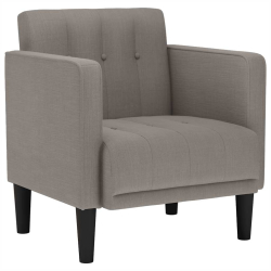 Sofa Fotel z Podłokietnikami Taupe 53 cm Tkanina