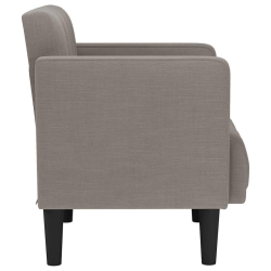 Sofa Fotel z Podłokietnikami Taupe 53 cm Tkanina