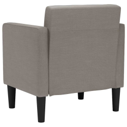Sofa Fotel z Podłokietnikami Taupe 53 cm Tkanina