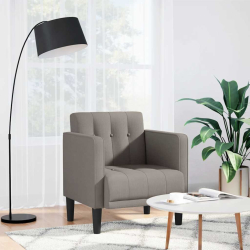 Sofa Fotel z Podłokietnikami Taupe 53 cm Tkanina