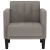 Sofa Fotel z Podłokietnikami Taupe 53 cm Tkanina