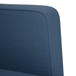 Sofa dwuosobowa niebieska 111 cm tkanina