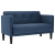 Sofa dwuosobowa niebieska 111 cm tkanina