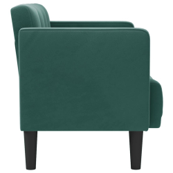 Sofa dwuosobowa Ciemnozielona 111 cm Aksamit