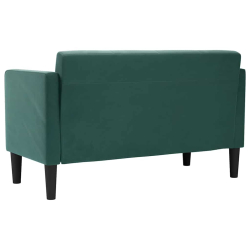 Sofa dwuosobowa Ciemnozielona 111 cm Aksamit