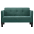 Sofa dwuosobowa Ciemnozielona 111 cm Aksamit