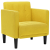 Sofa Fotel z Podłokietnikami Żółty 53 cm Aksamit