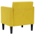 Sofa Fotel z Podłokietnikami Żółty 53 cm Aksamit