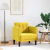 Sofa Fotel z Podłokietnikami Żółty 53 cm Aksamit
