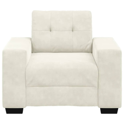 Sofa Fotel Kremowy 59 cm Aksamit