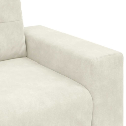 Sofa Fotel Kremowy 59 cm Aksamit