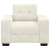Sofa Fotel Kremowy 59 cm Aksamit