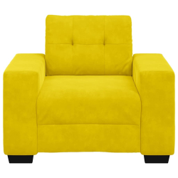 Sofa Fotel Żółty 59 cm Aksamit