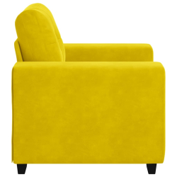 Sofa Fotel Żółty 59 cm Aksamit